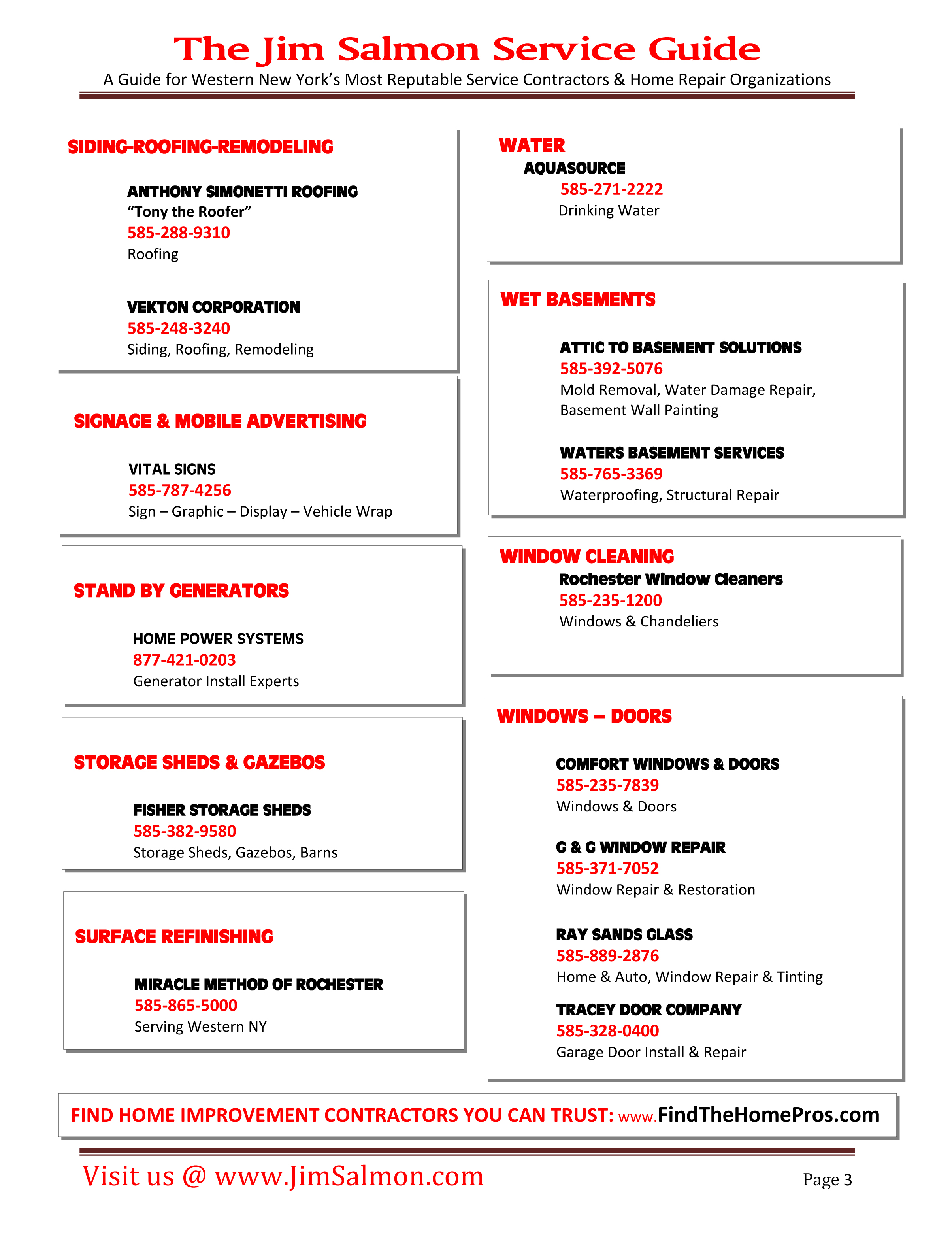 The Wham Home Repair Clinic Newsletter July 2019 Jim Salmon
